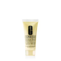 Clinique Dramatically Different Lotion+ mini front view with hydrated appearance.