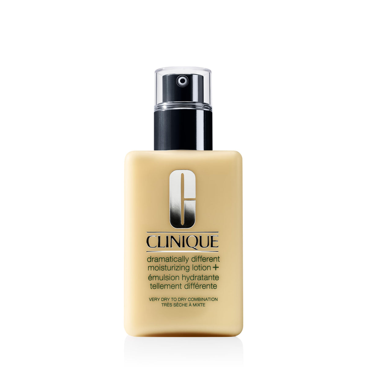 Clinique Dramatically Different Moisturizing Lotion+ bottle delivering long-lasting hydration for dry skin