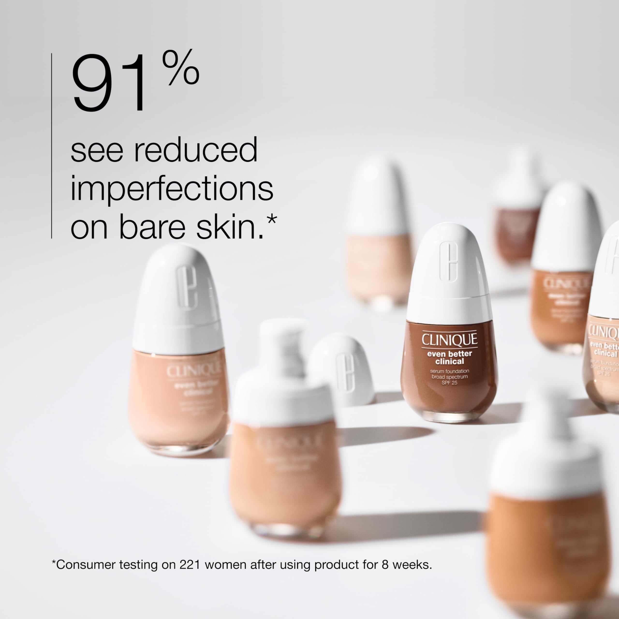 Clinique Even Better alabaster swirl close-up highlights smooth texture for even skin tone.