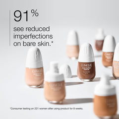 Clinique Even Better alabaster swirl close-up highlights smooth texture for even skin tone.