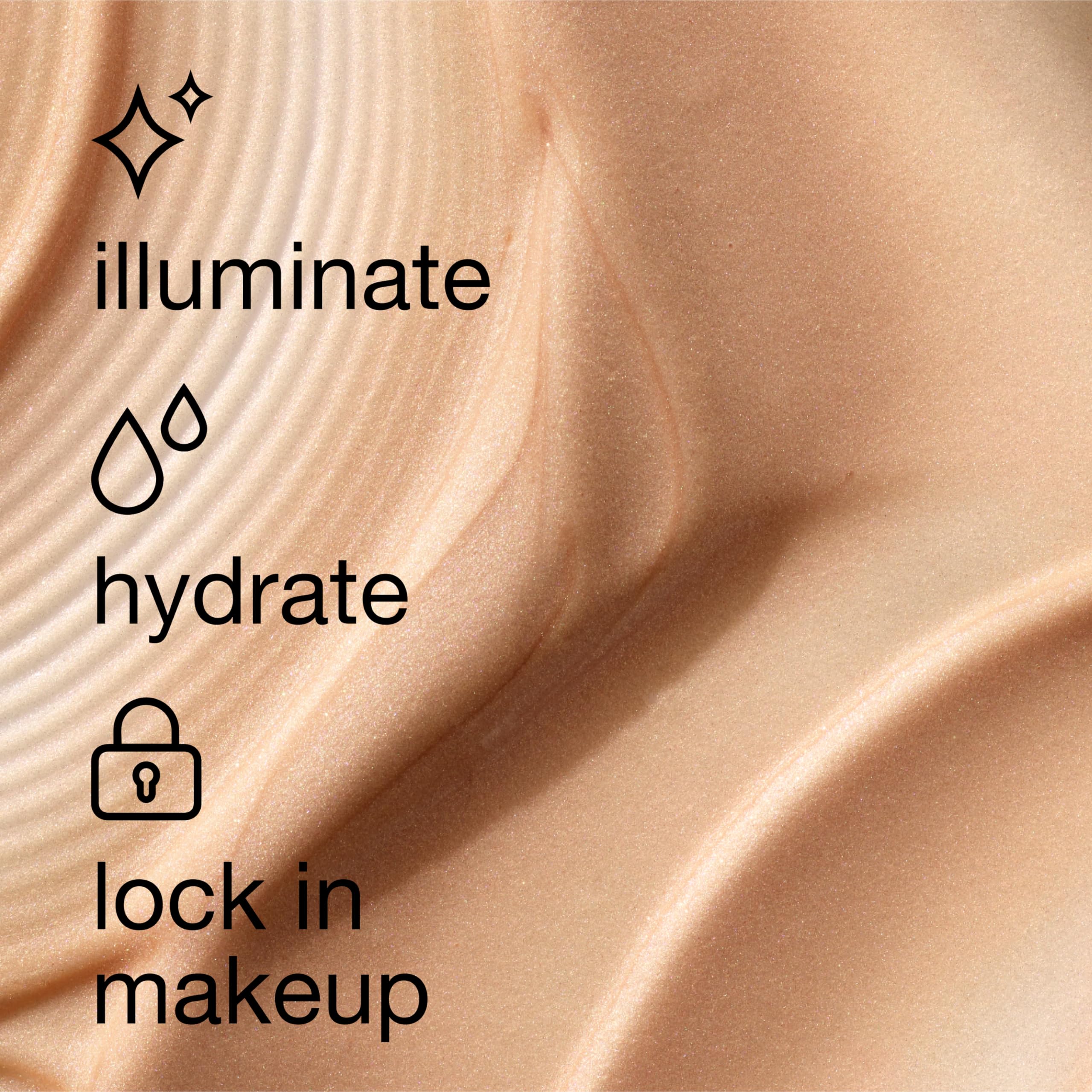 Clinique Even Better Light Reflecting Primer on skin, finishing with a soft glow