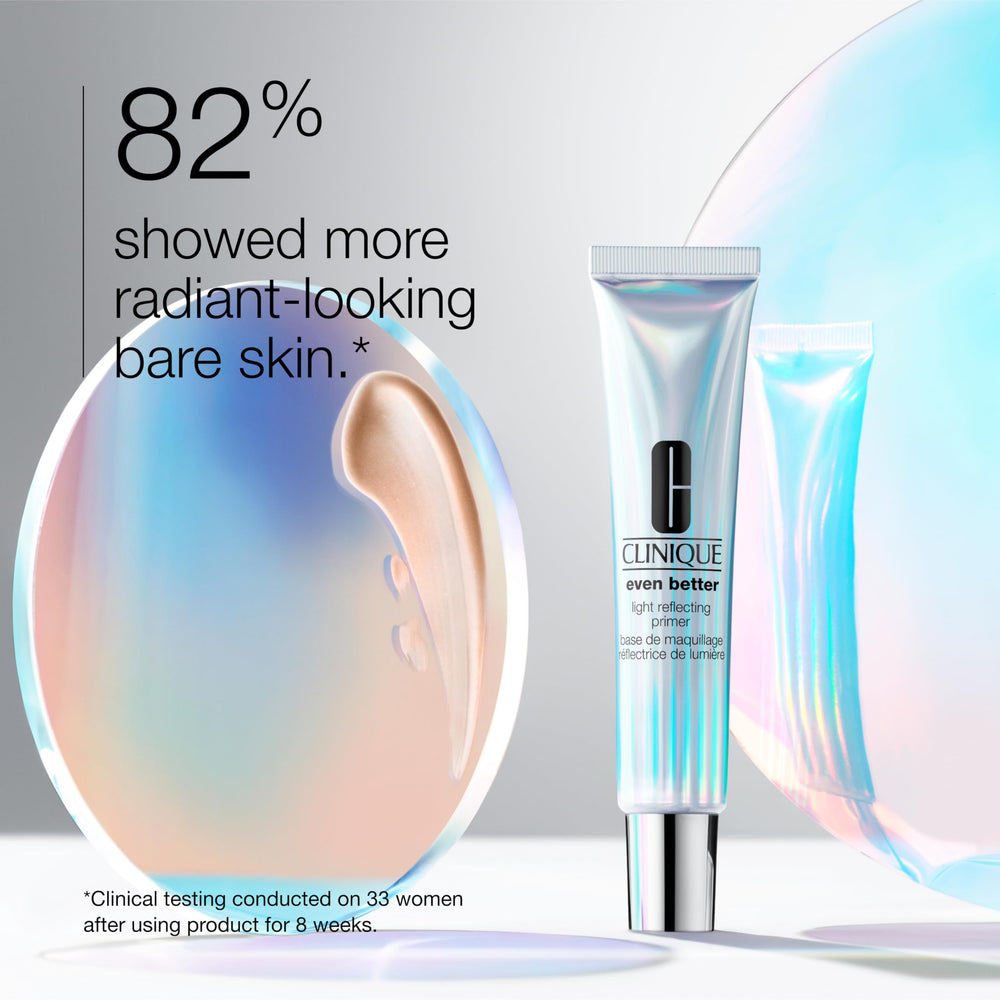 Clinique Even Better Light Reflecting Primer texture swatch reveals luminous formula