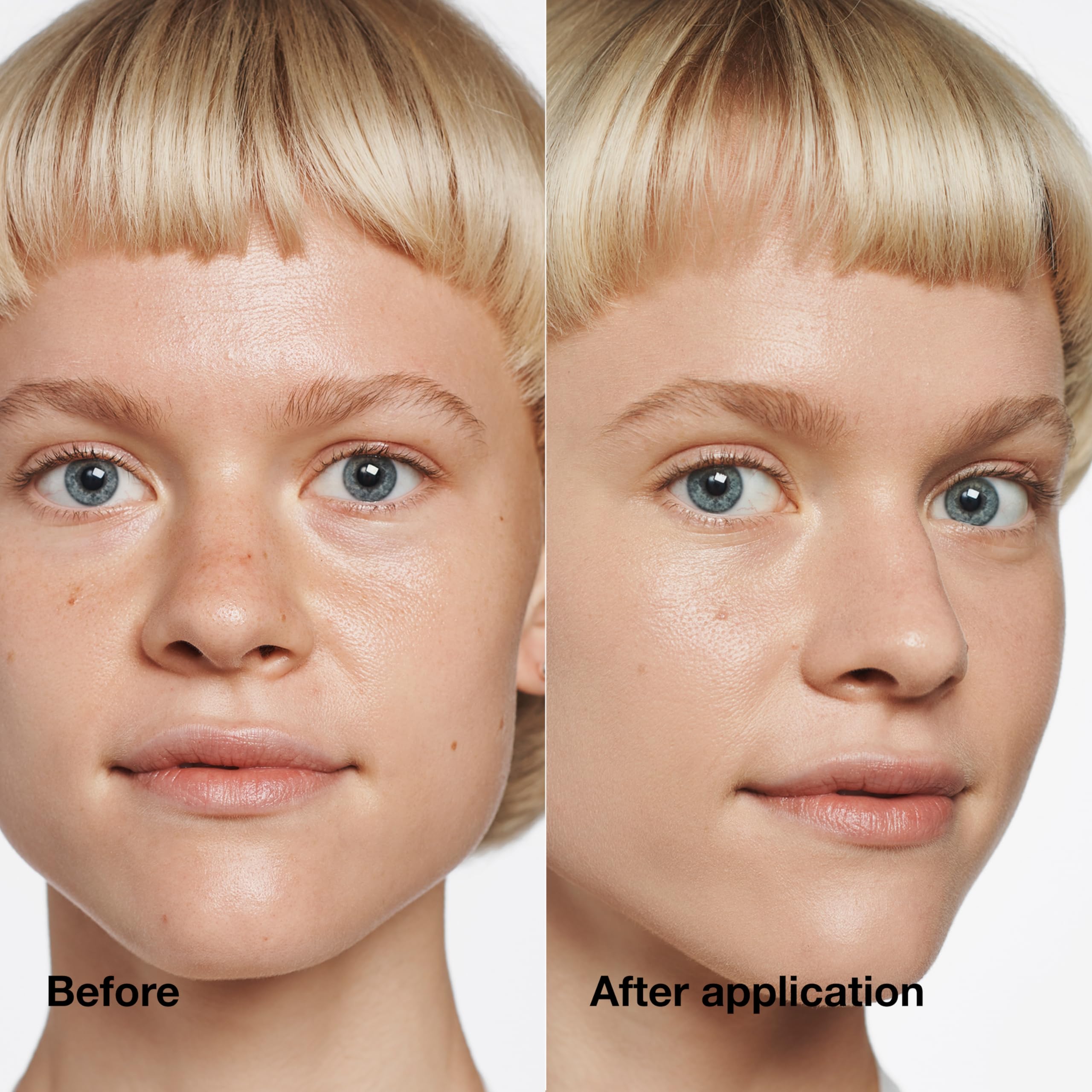 Clinique Even Better Ivory face-application demonstrates smooth, natural finish.