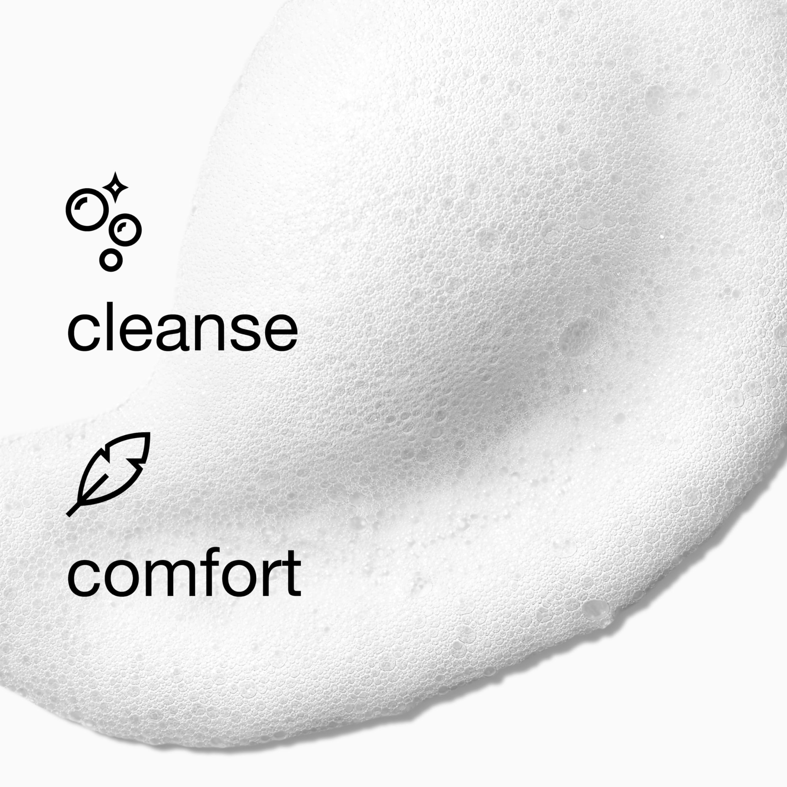 Clinique face cleanser lathers into velvet foam for gentle cleansing.