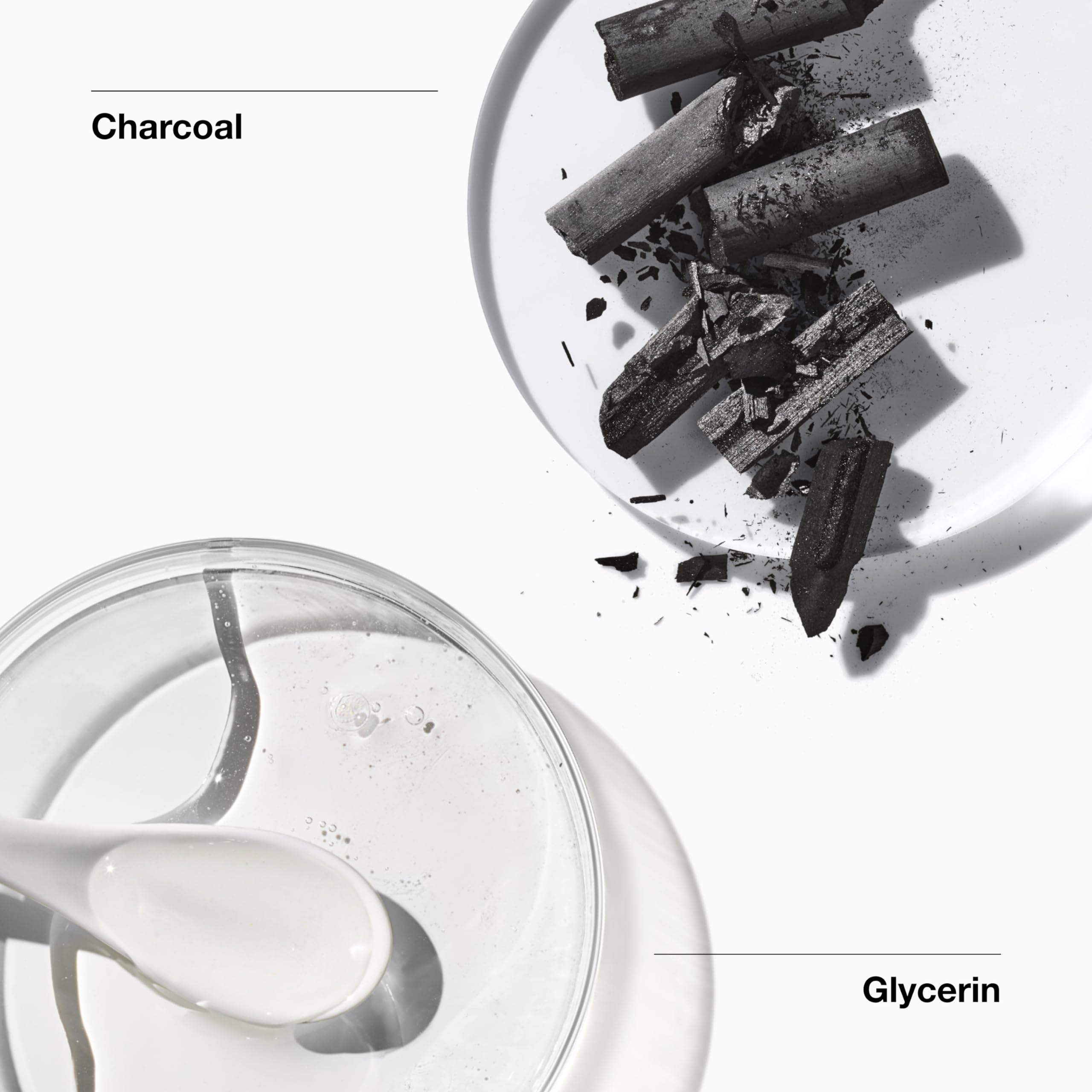 Application of Clinique For Men Charcoal Face Wash on skin for deep cleansing.