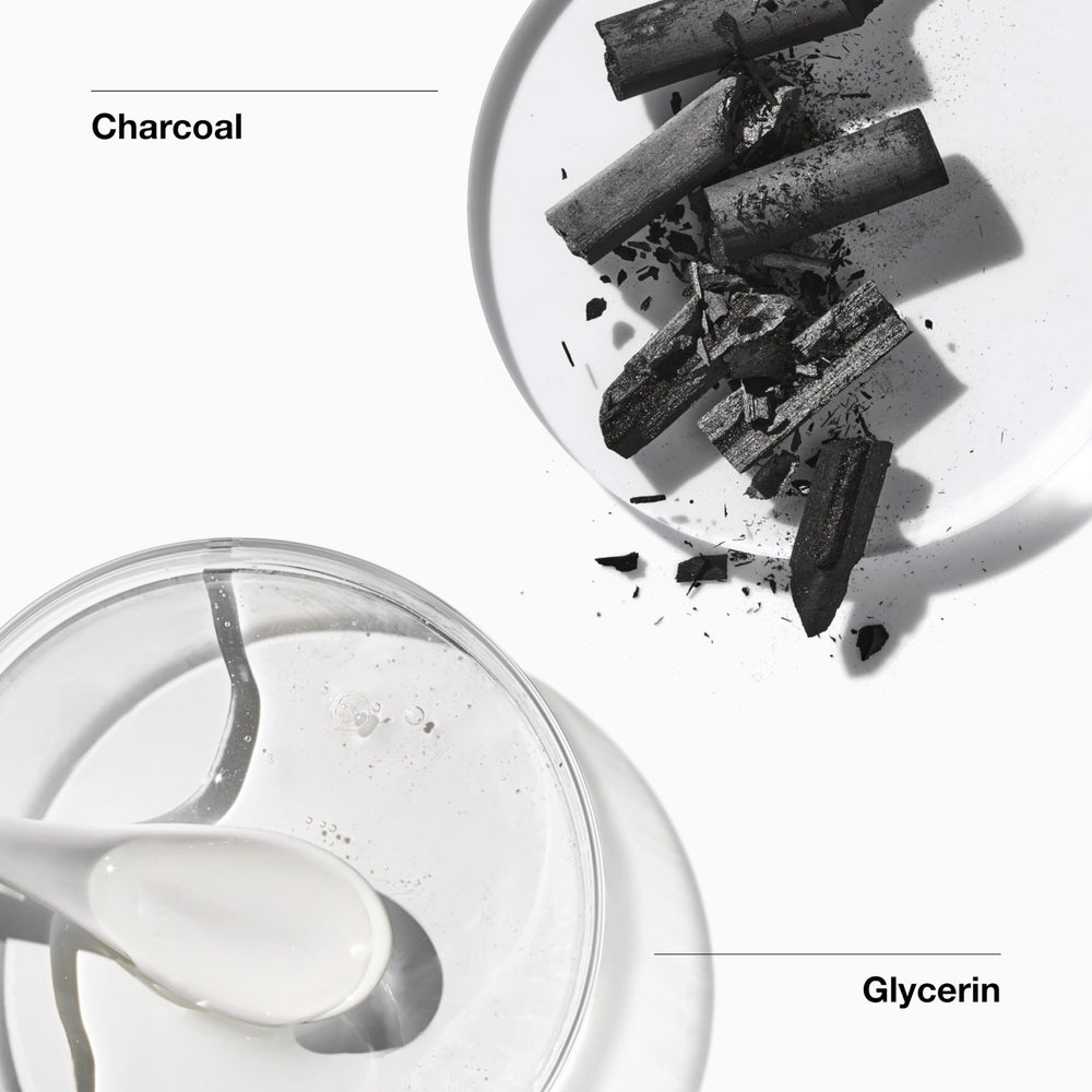 Application of Clinique For Men Charcoal Face Wash on skin for deep cleansing.
