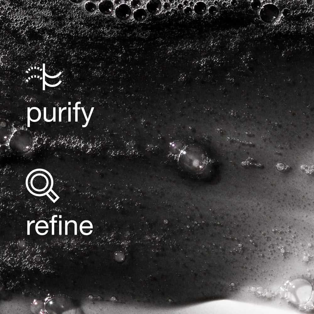 Bottle label highlights allergy-tested claims for Clinique For Men Charcoal Wash.
