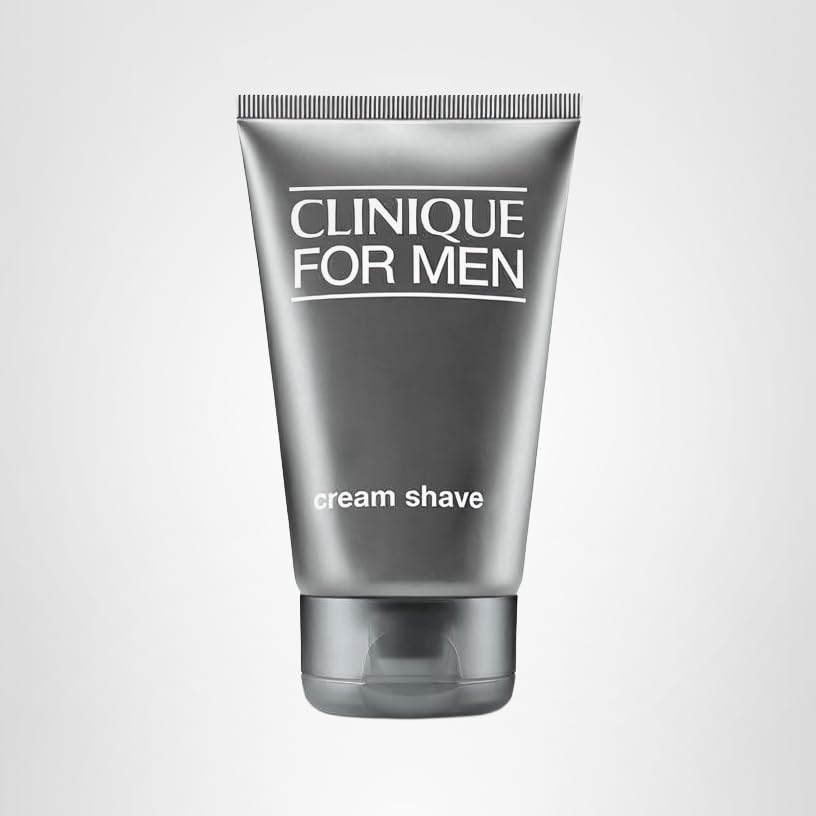 Clinique For Men Cream Shave fragrance-free and allergy-tested for sensitive skin.