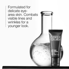 Clinique For Men eye cream applied under-eye area for a brighter, refreshed look
