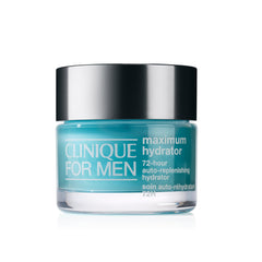 Clinique for Men Maximum Hydrator bottle demonstrates oil-free, fast-absorbing hydration.