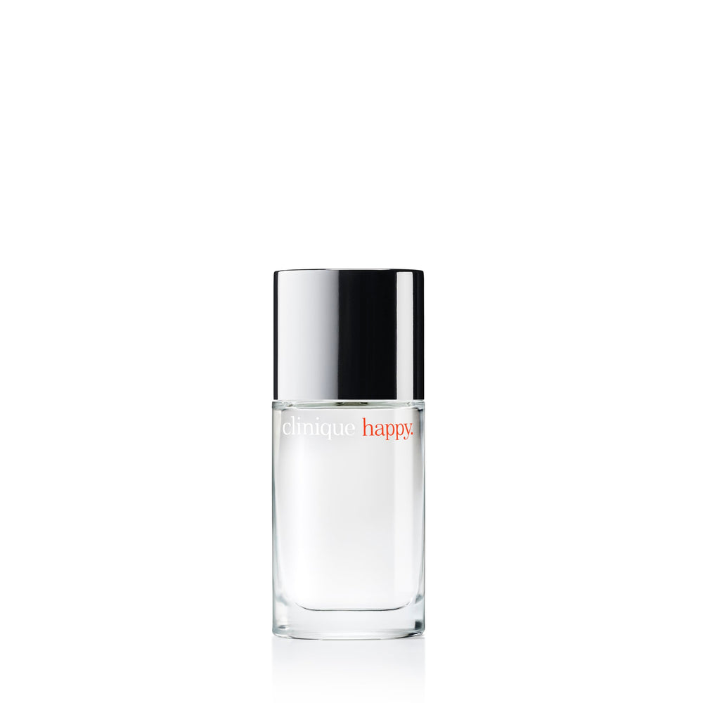 Clinique Happy EDP bottle front with bright citrus aroma for mood lift