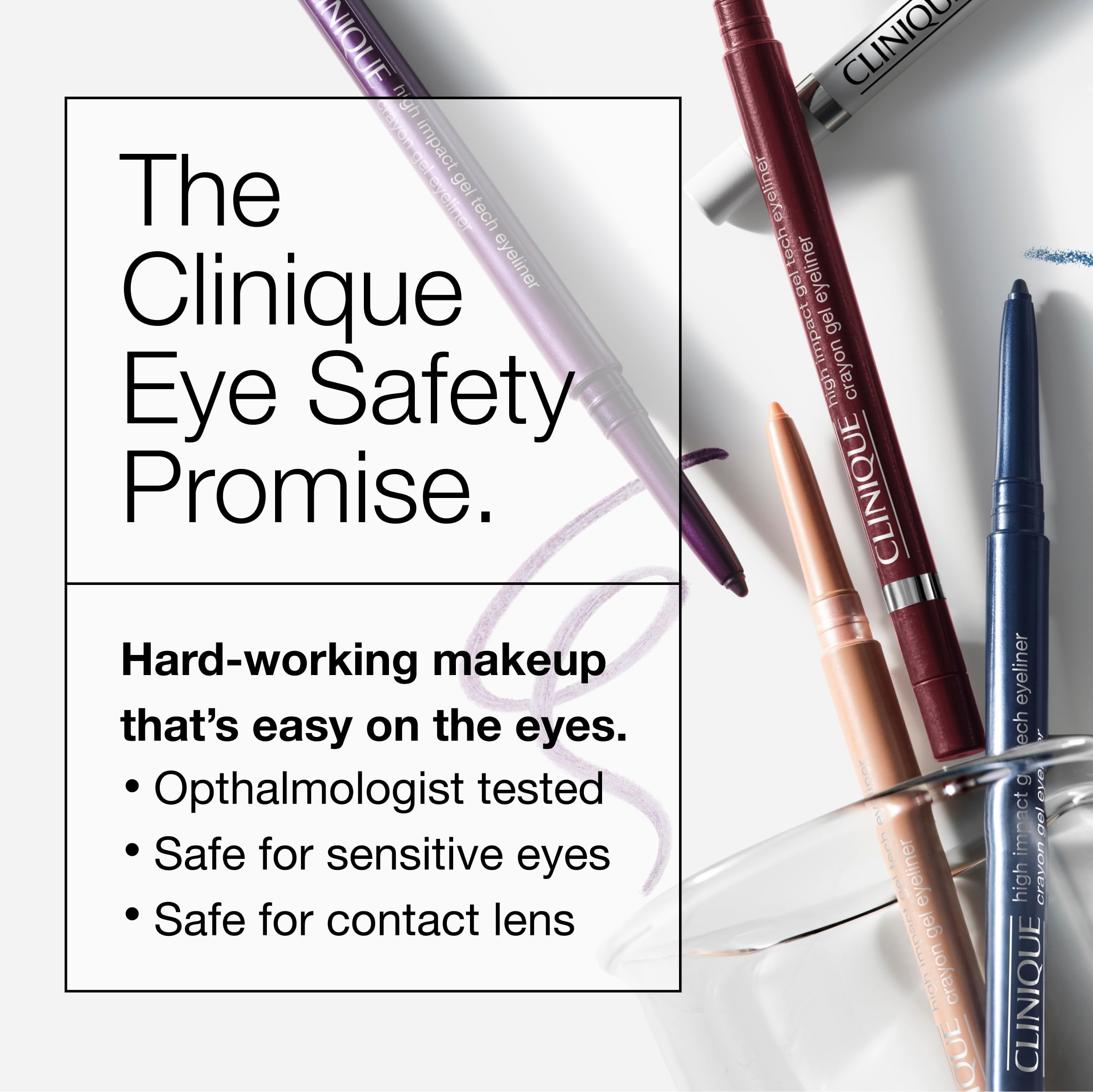 Clinique High Impact Gel Tech Eyeliner Pencil Bronze Glow swatch, metallic finish.