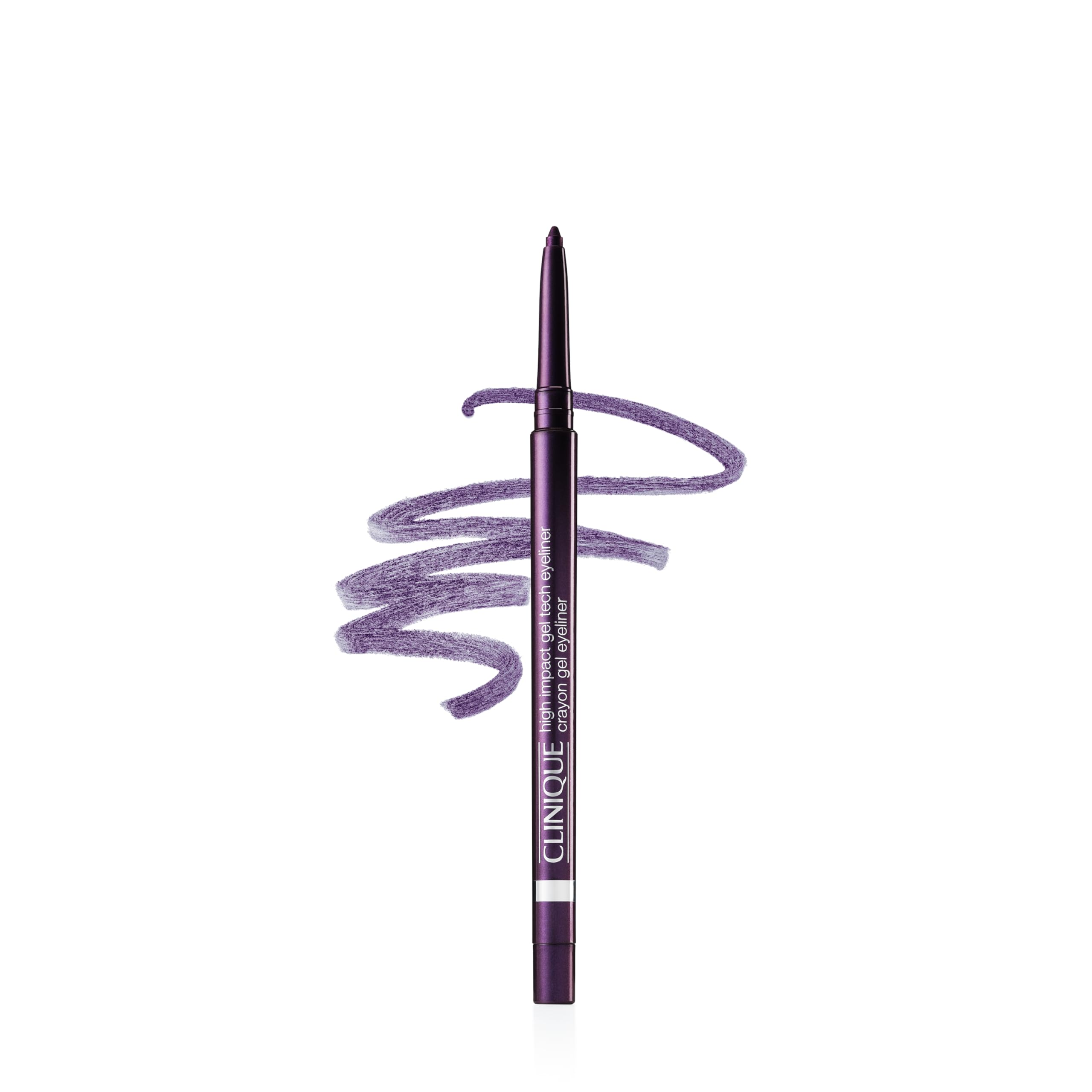 Clinique High Impact Gel Tech Eyeliner Pencil Sparkling Amethyst pencil tip with bold pigment.