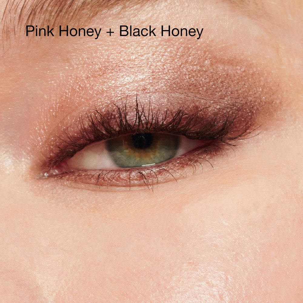 Clinique High Impact Shadow Play water-resistant finish on eye, long-wear look.