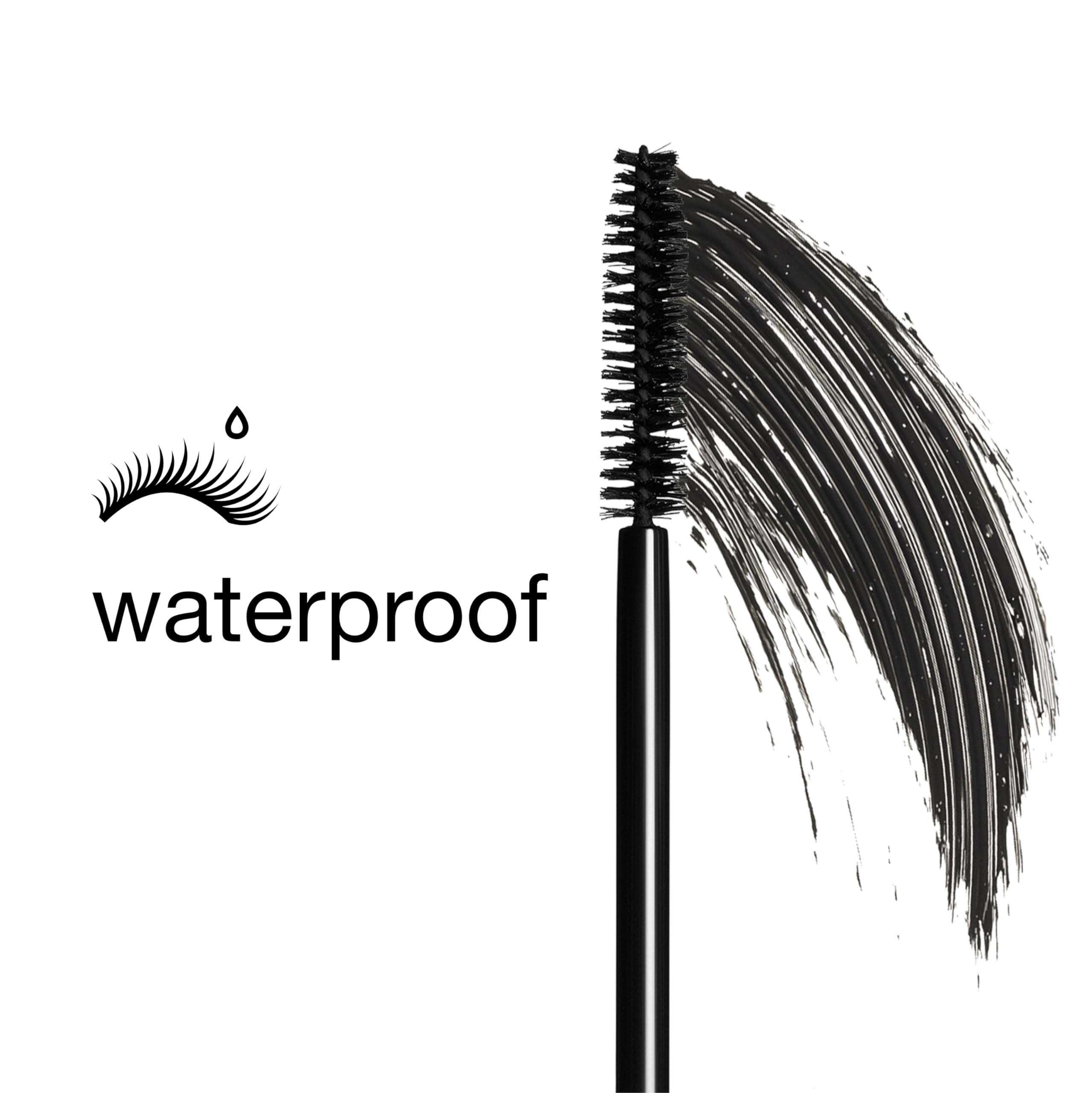 Clinique High Impact Waterproof Mascara on lashes showing lift from natural to bold