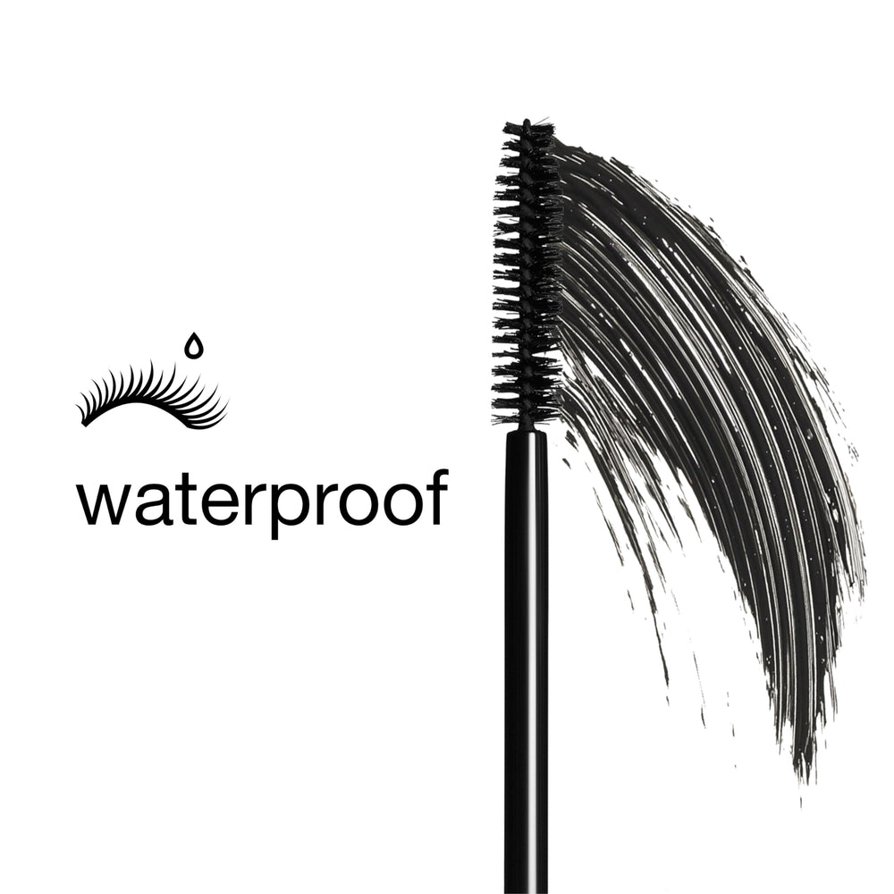 Clinique High Impact Waterproof Mascara on lashes showing lift from natural to bold