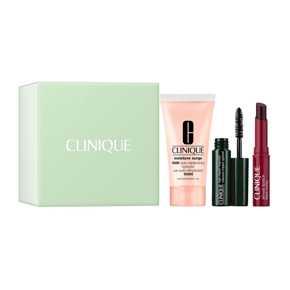Clinique Almost Lipstick Black Honey adds subtle lip color for everyday looks.