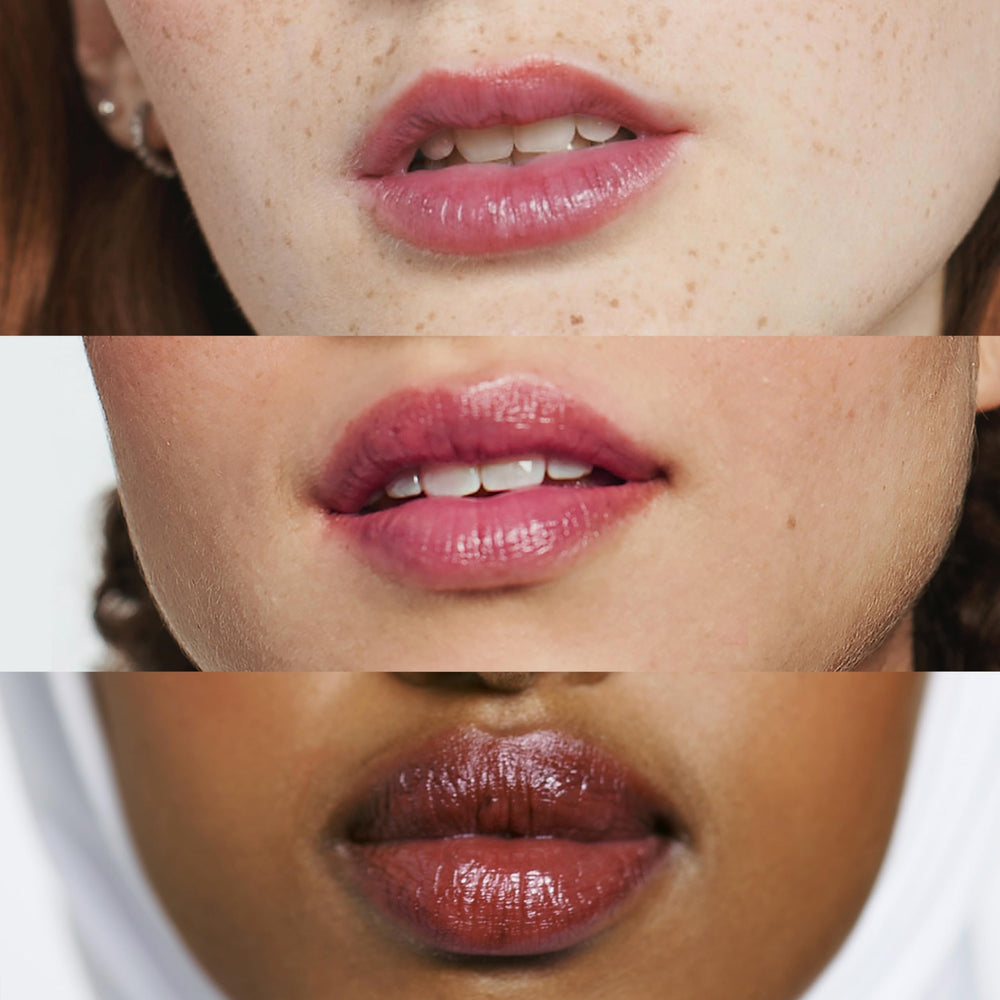 Clinique lip and eye look setup with Black Honey lipstick and mascara.