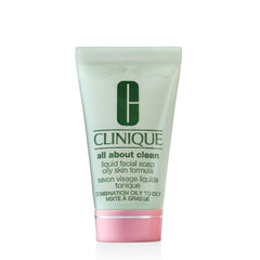 Clinique Liquid Facial Soap bottle front showing gentle cleansing for daily use