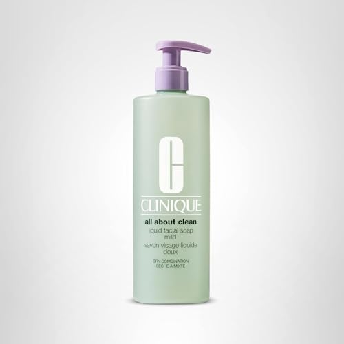 Clinique Liquid Facial Soap supports skin moisture balance after cleansing.