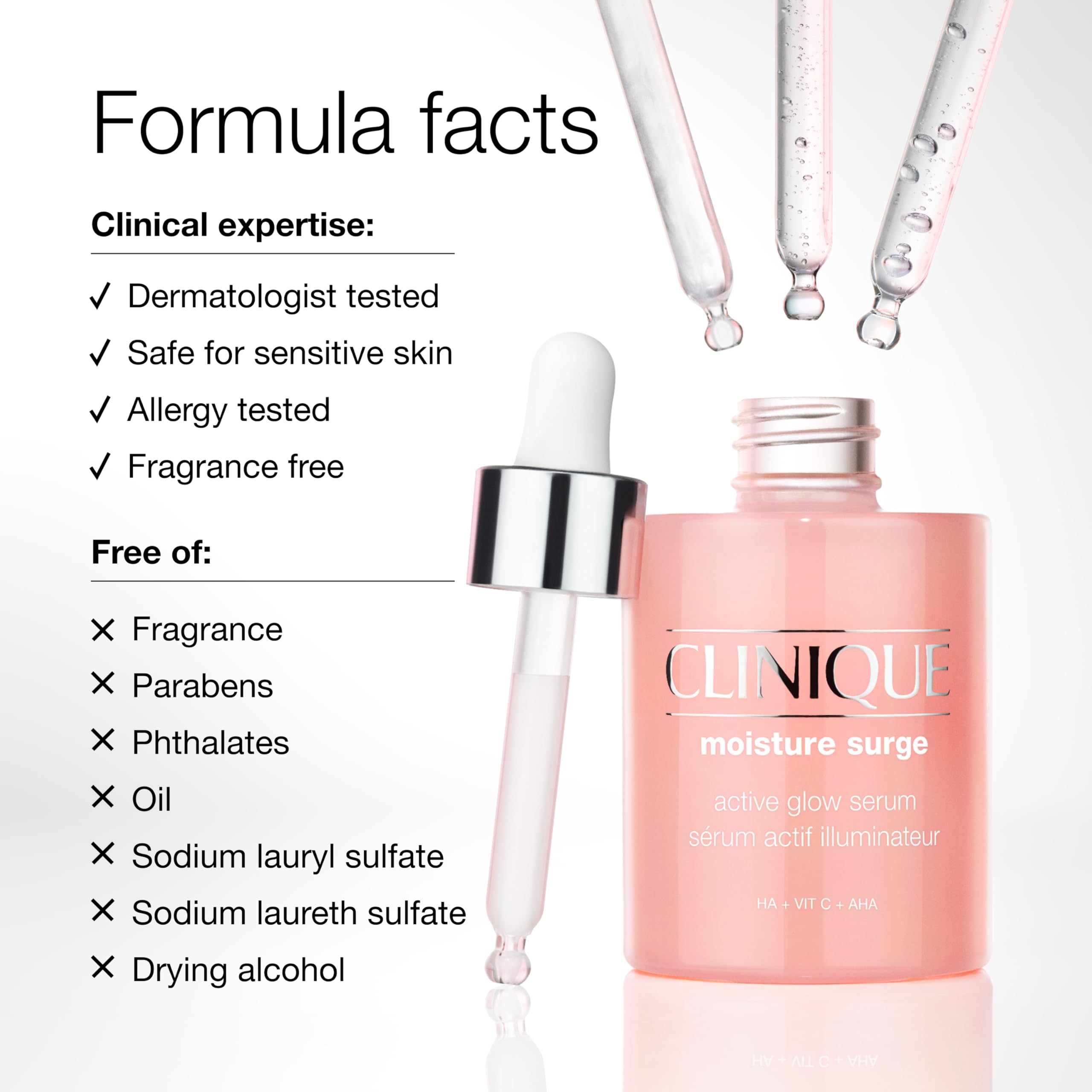 Clinique Moisture Surge Active Glow Serum under makeup for radiant finish
