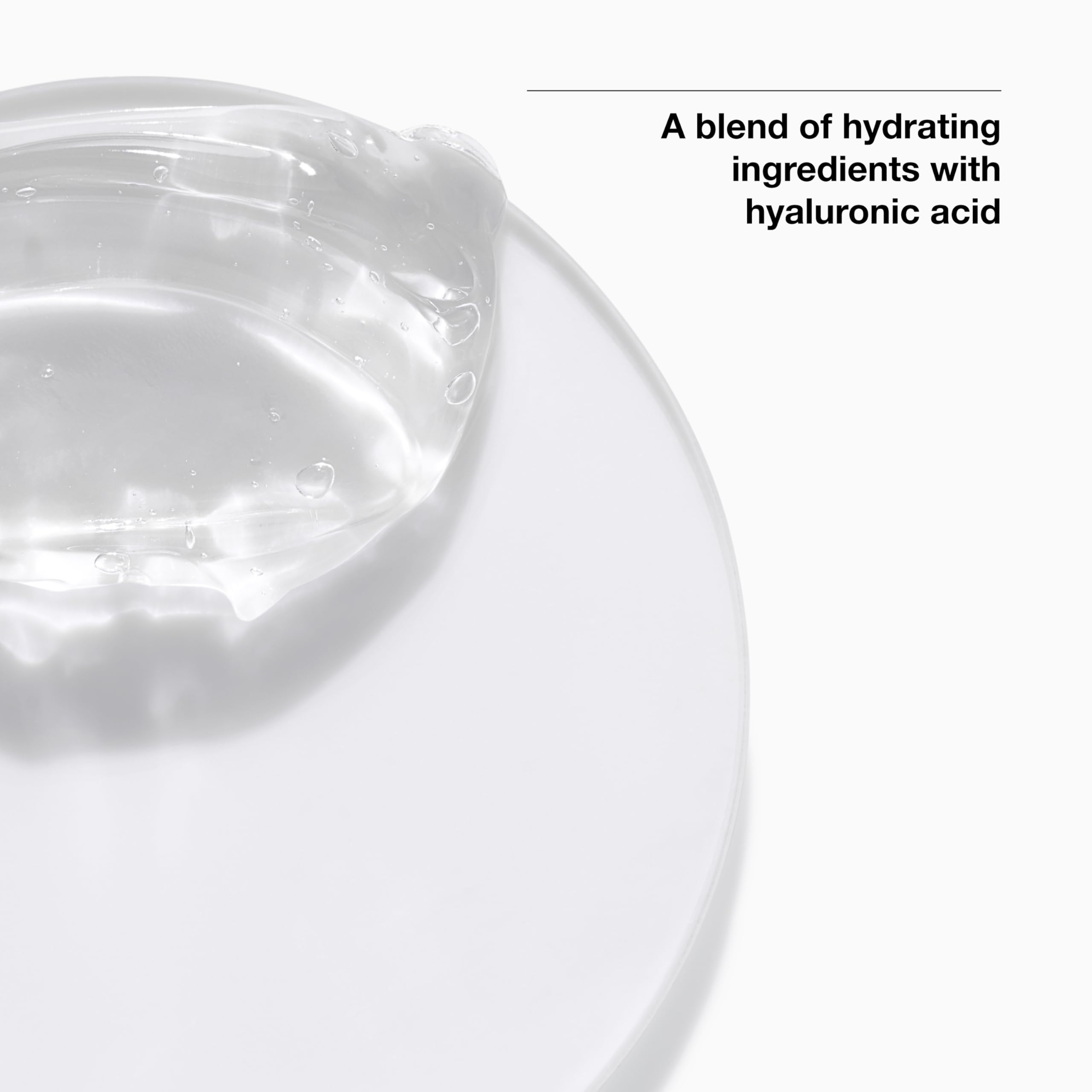 Clinique Moisture Surge hyaluronic acid drops indicate instant plump and moisture.