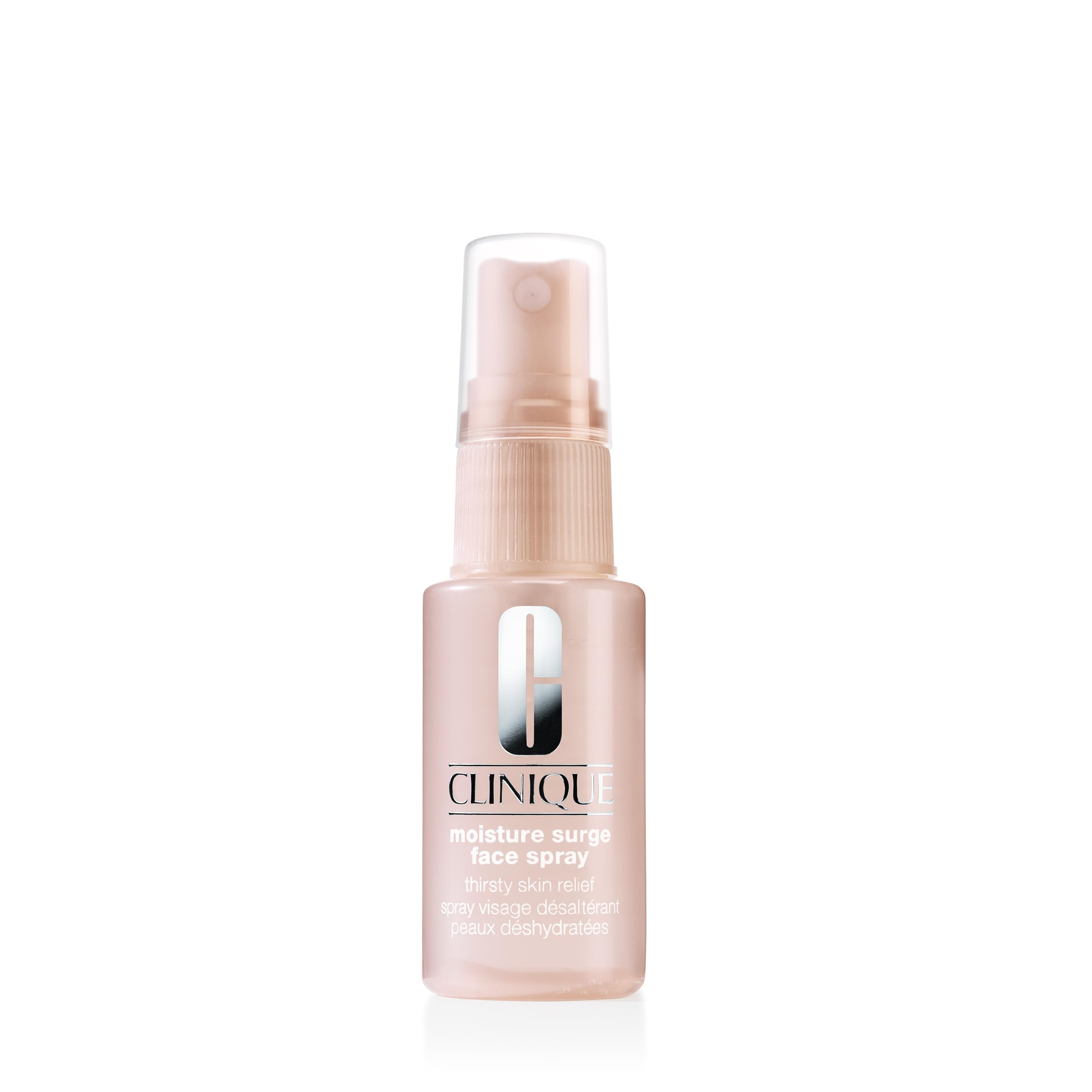 Clinique Moisture Surge mini rociador facial, hidratación instantánea para retoques en cualquier lugar.