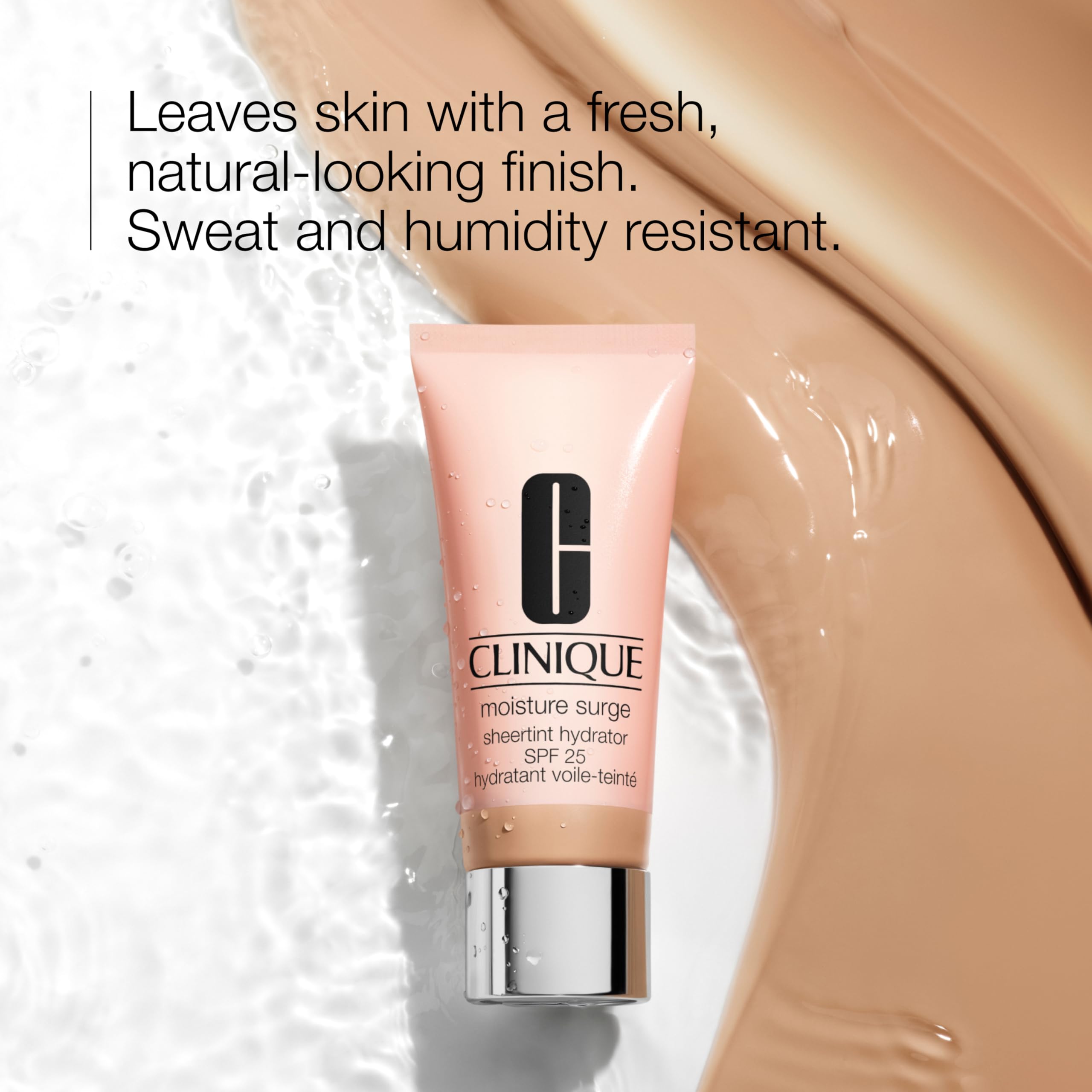 Clinique Moisture Surge Sheertint SPF 25 label emphasizes protection