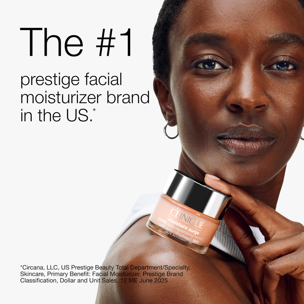 After-application glow and smooth skin from Clinique Moisture Surge.