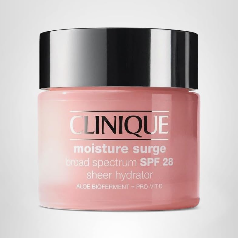 Clinique Moisture Surge SPF 28 glow after applying on skin