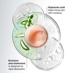 Moisture Surge gel-cream being spread on skin for quick hydration.