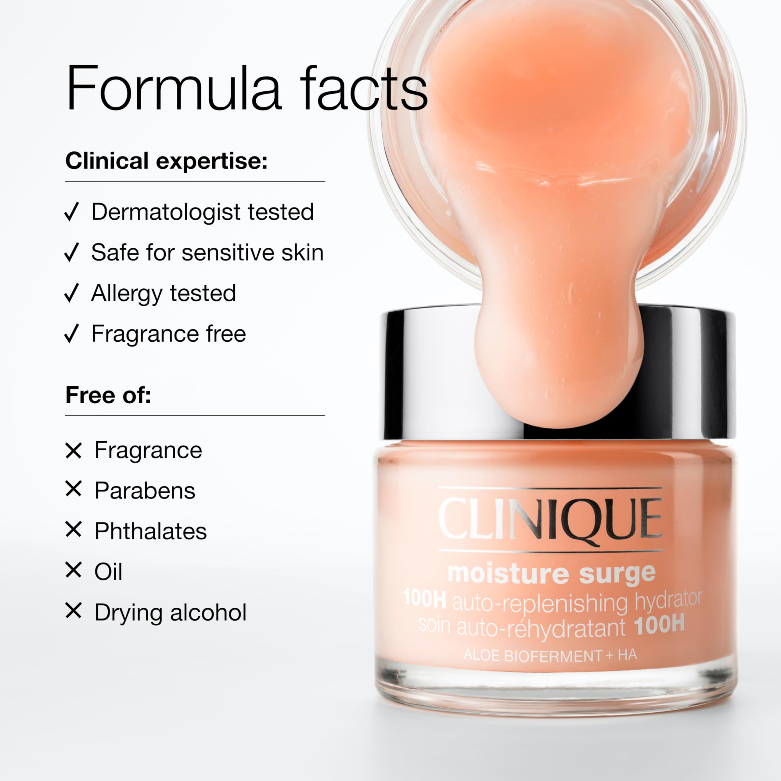 Vitamin C and E capsules suggest antioxidant support in Clinique hydrator.