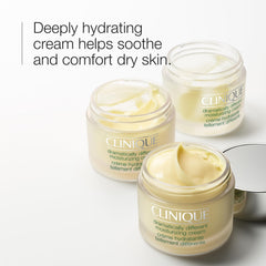 Clinique Dramatically Different Moisturizing Cream texture swatch highlighting creamy consistency