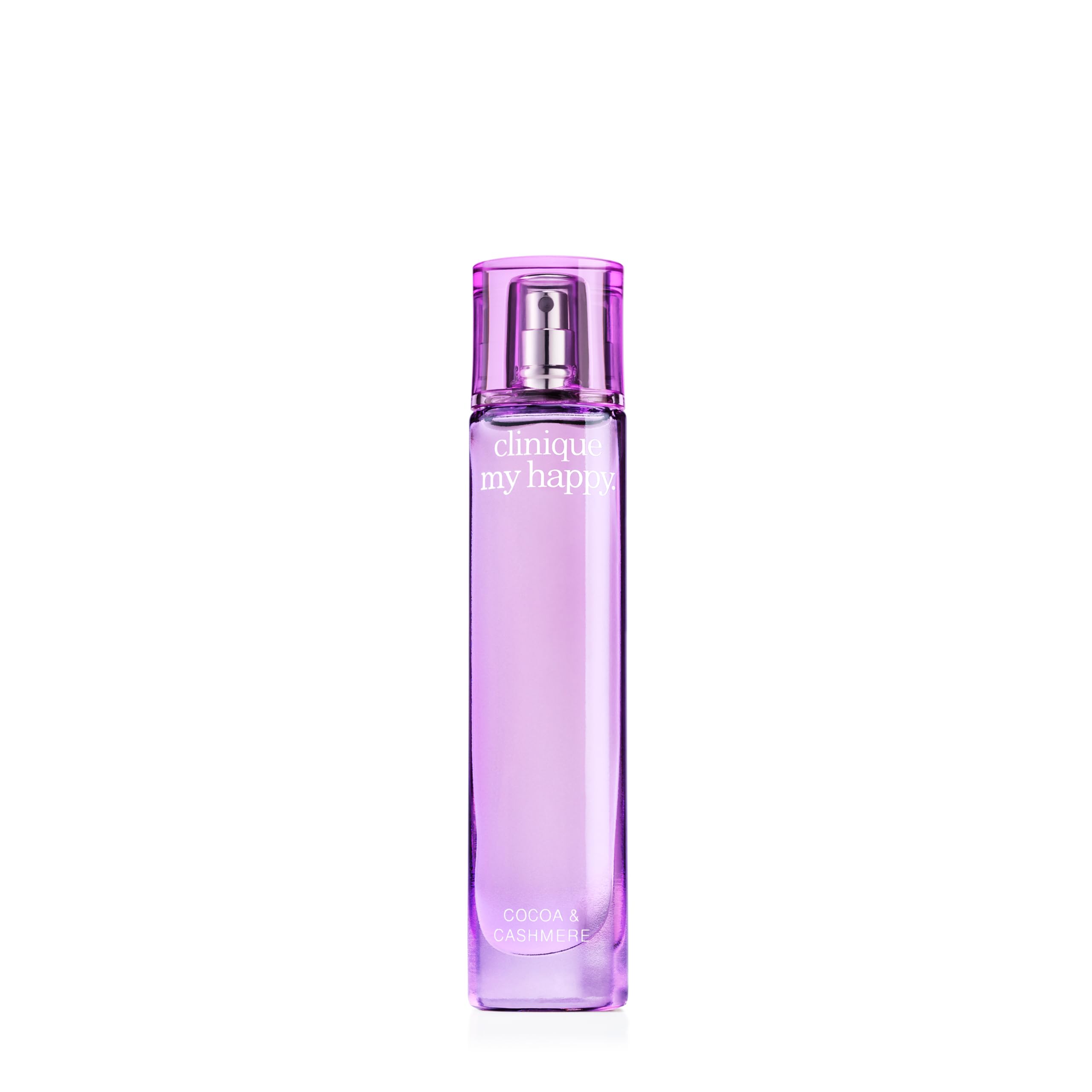 Clinique My Happy Cocoa & Cashmere bottle pour for cozy, inviting moments.
