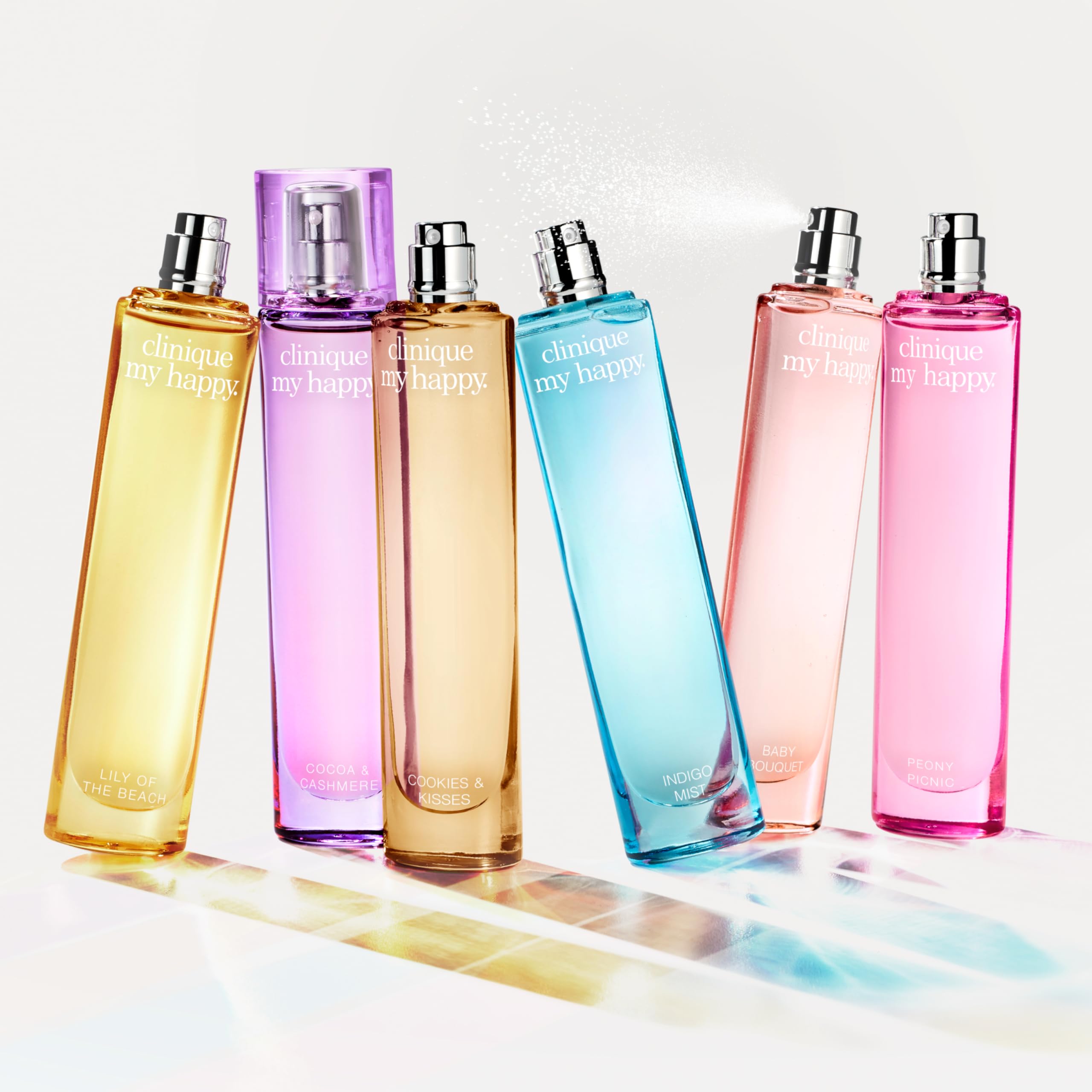Clinique My Happy Lily of the Beach bottle pour adds sunny seaside vibe.