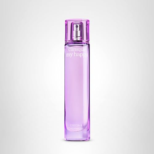 Clinique My Happy mini travel-size bottle pour keeps scent handy on the go.