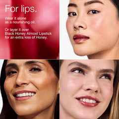 Clinique Pop Lip + Cheek Oil packaging shown for compact on-the-go touch-ups