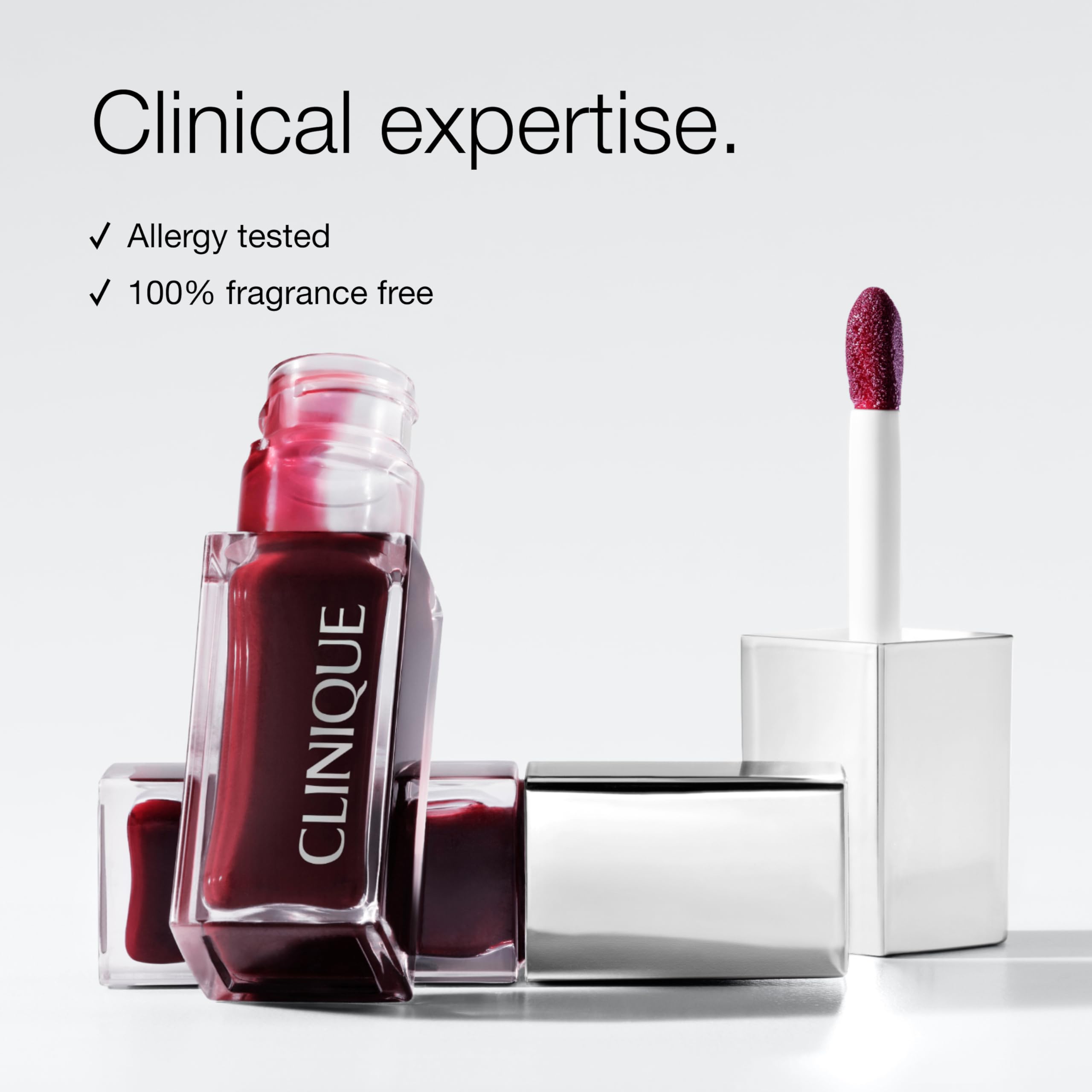 Clinique Pop Lip + Cheek Oil texture glides on effortlessly