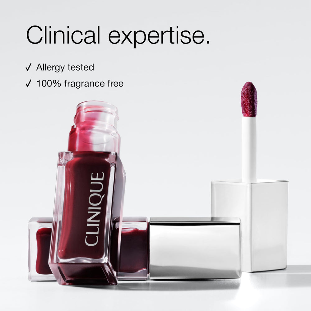 Clinique Pop Lip + Cheek Oil texture glides on effortlessly