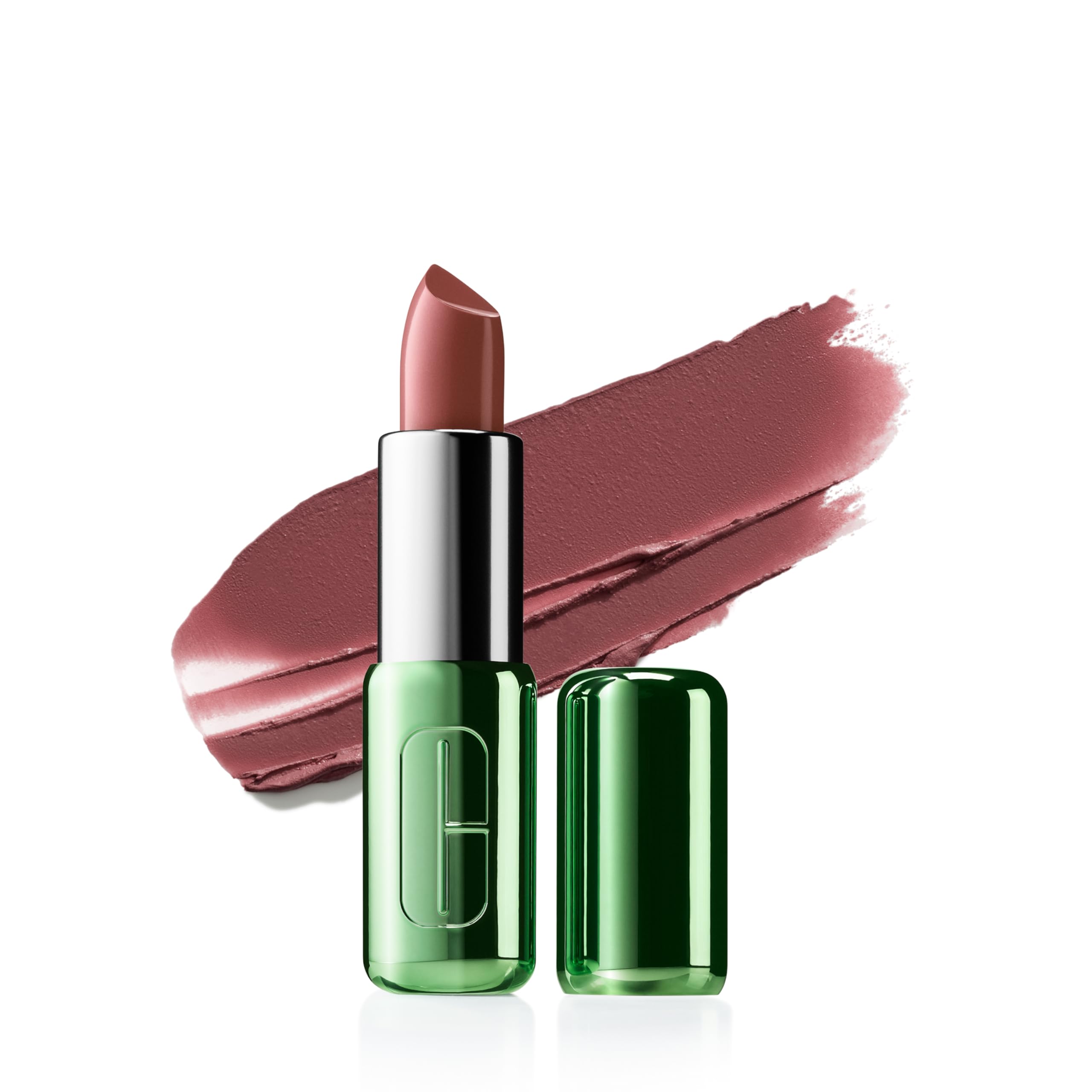 Clinique Pop Longwear Lipstick Clove Pop packshot highlights rich color for all-day wear.