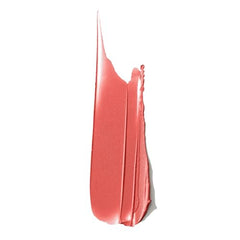 Clinique Pop Longwear Lipstick Melon Pop swatch reveals rich, full-coverage texture