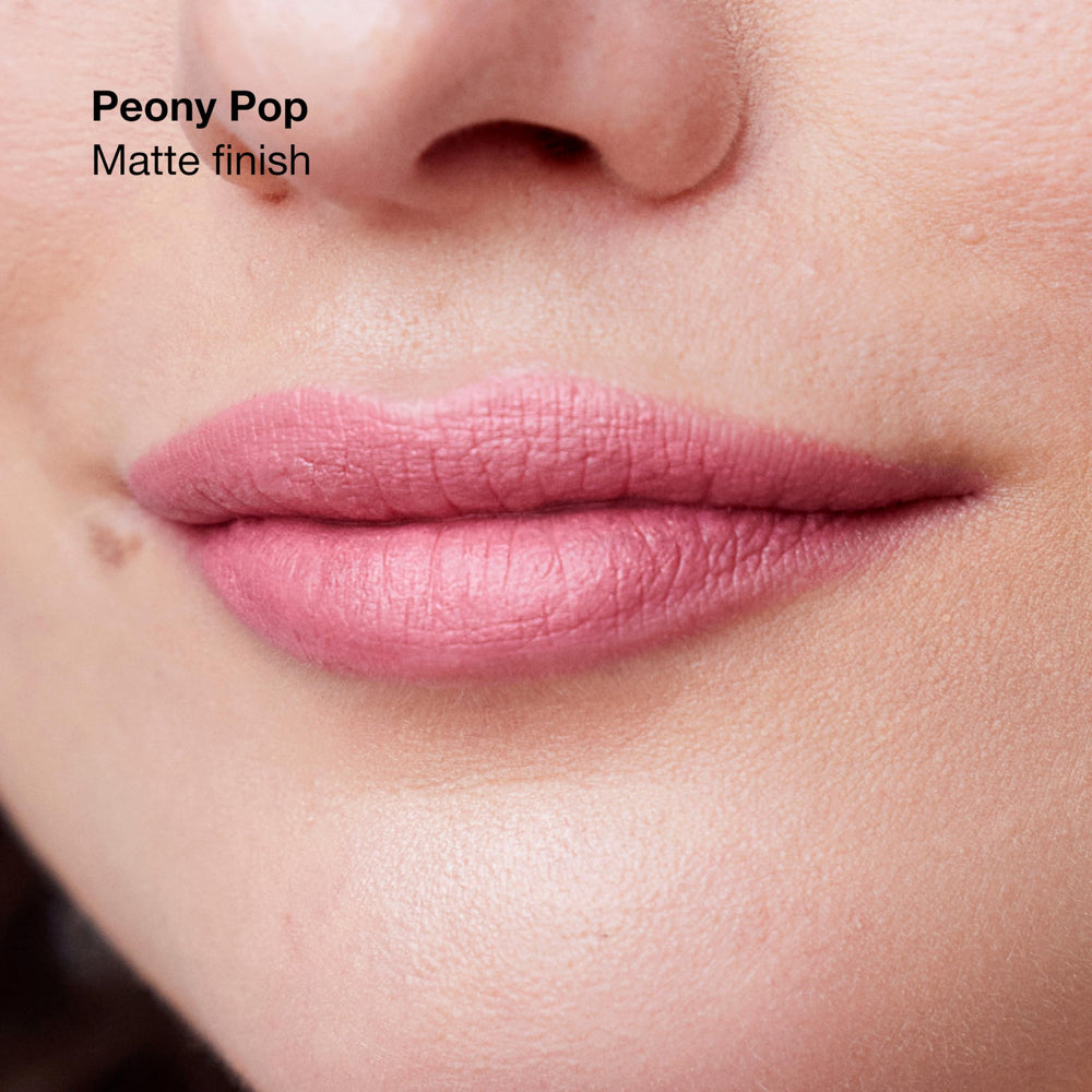 Clinique Pop Longwear lipstick packaging box highlights premium design.