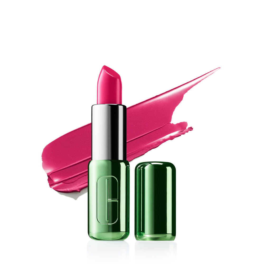 Clinique Pop Longwear Lipstick satin finish close-up showing rich, even color