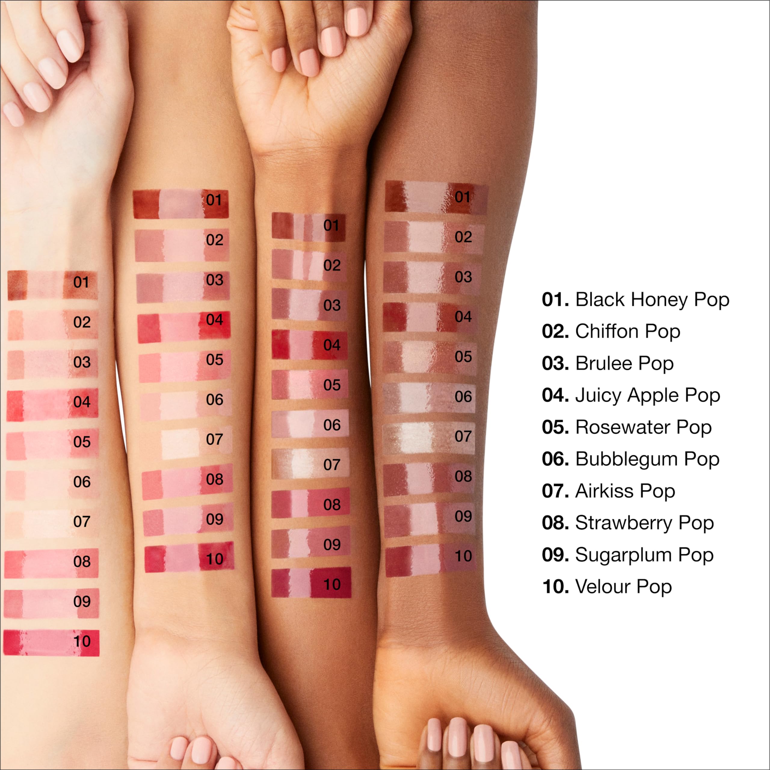 Clinique Pop Plush Gloss brulee-pop shimmer adds subtle sparkle