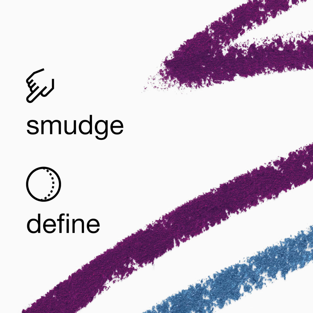 Clinique Quickliner grape water-resistant formula for lasting color.
