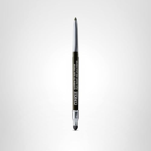 Clinique Quickliner For Eyes Intense Ivy packaging showcases the easy automatic pencil design.