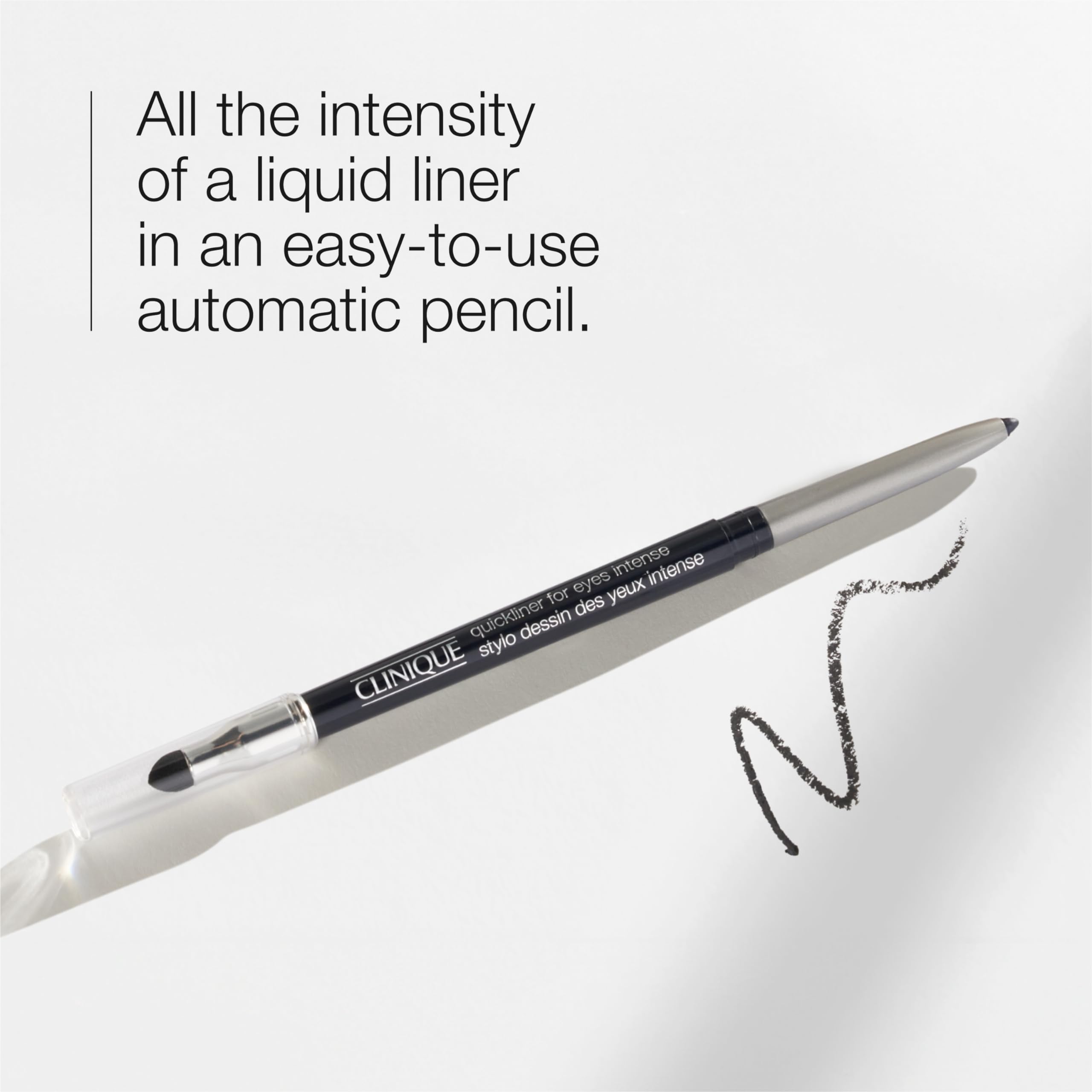 Clinique Quickliner Intense smudge-tip end for blending on the lid