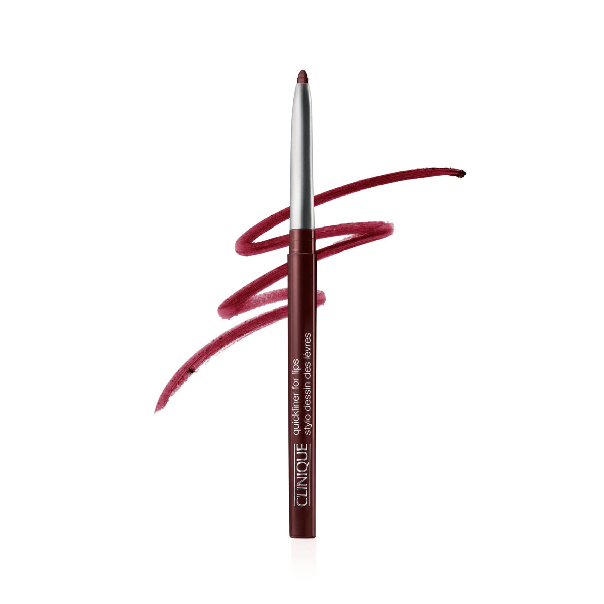 Clinique Quickliner For Lips pencil close-up showing precise line definition.