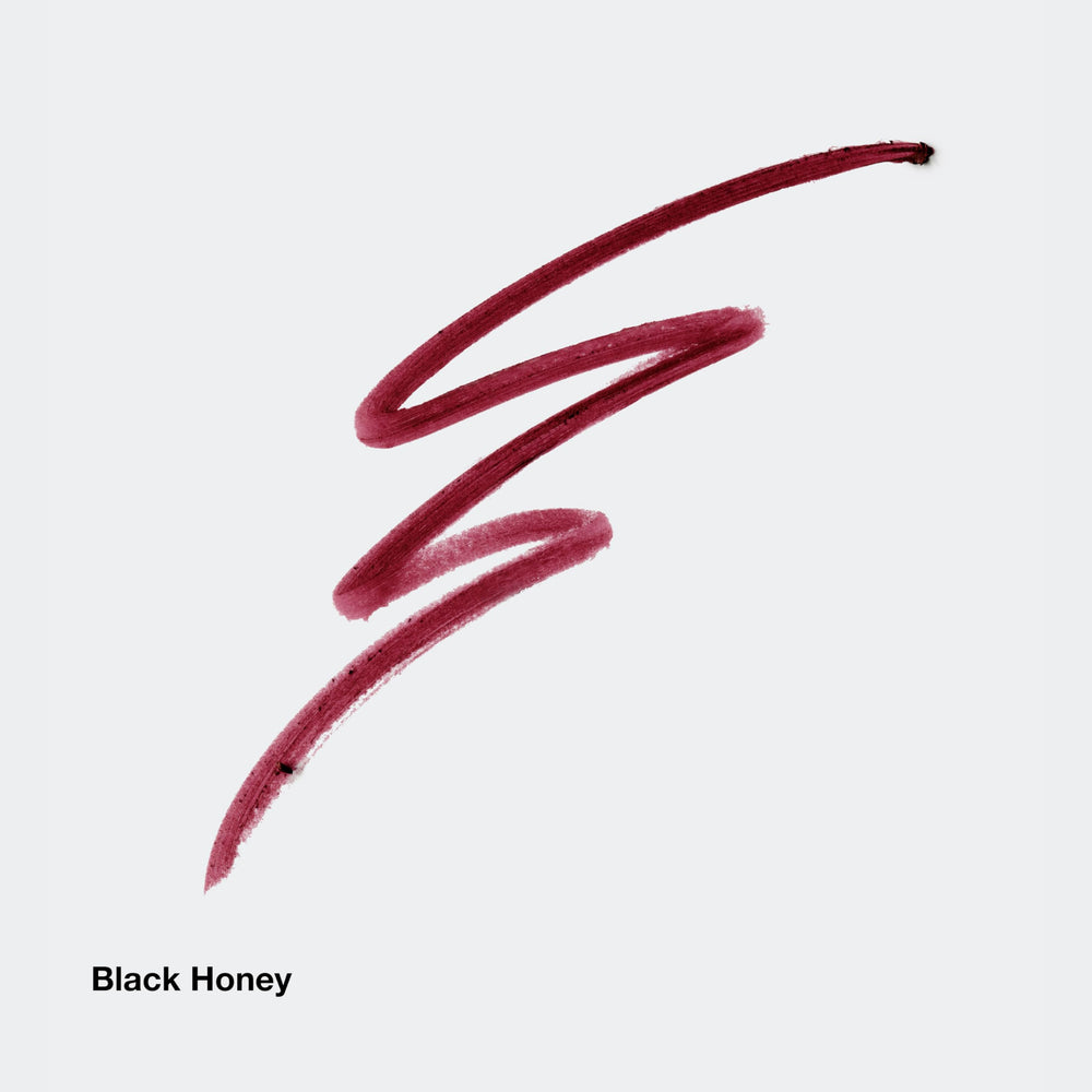 Clinique Quickliner For Lips swatch in Black Honey highlighting shade depth.