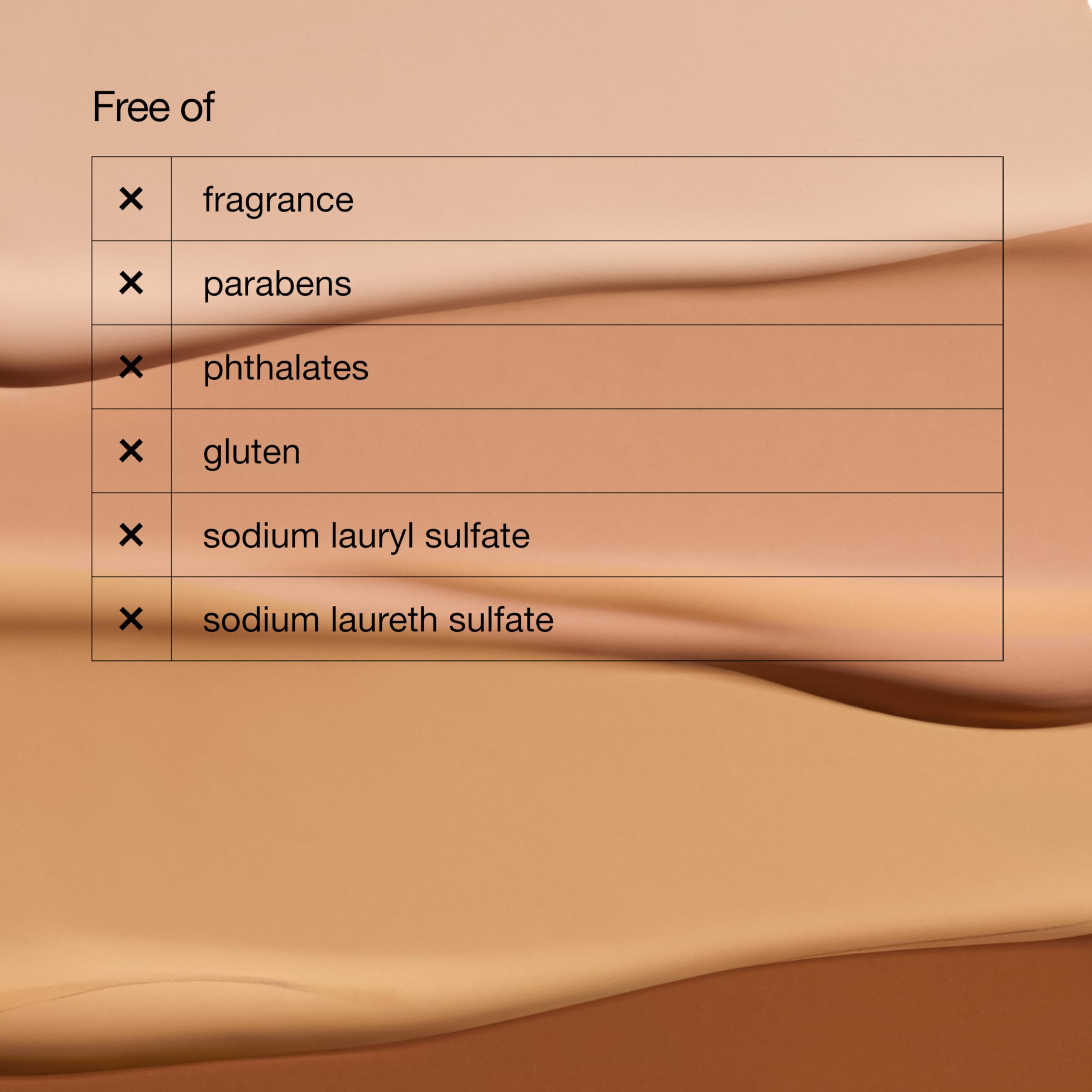 Fragrance-free label indicating gentle daily wear